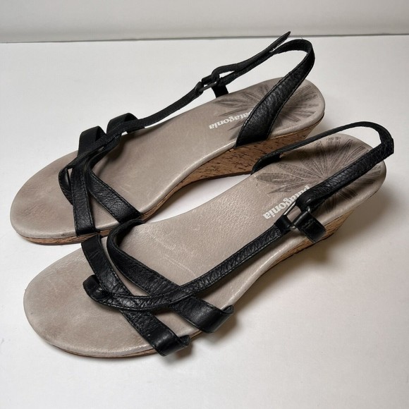 Patagonia Solimar Wedge Slide Sandal Women’s Size 7.5 M Cork Heel Black - Picture 5 of 16